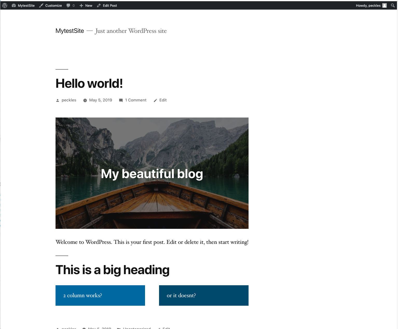 wordpress blog example